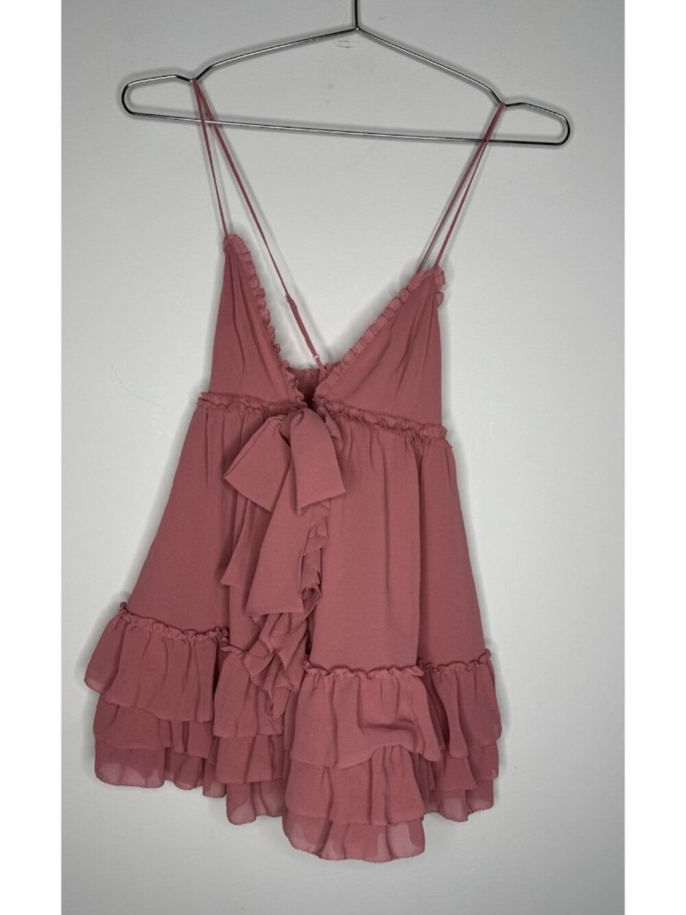 Y2K Victorias Secret Size XS Chemise Pink Bow Coquette Sleeveless Top Bratz